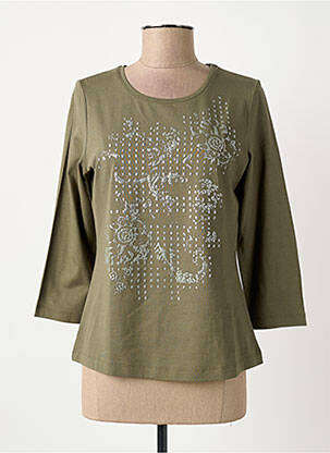 Tricou mâneci 3/4 mâneci 3/4 verde RABE femeie