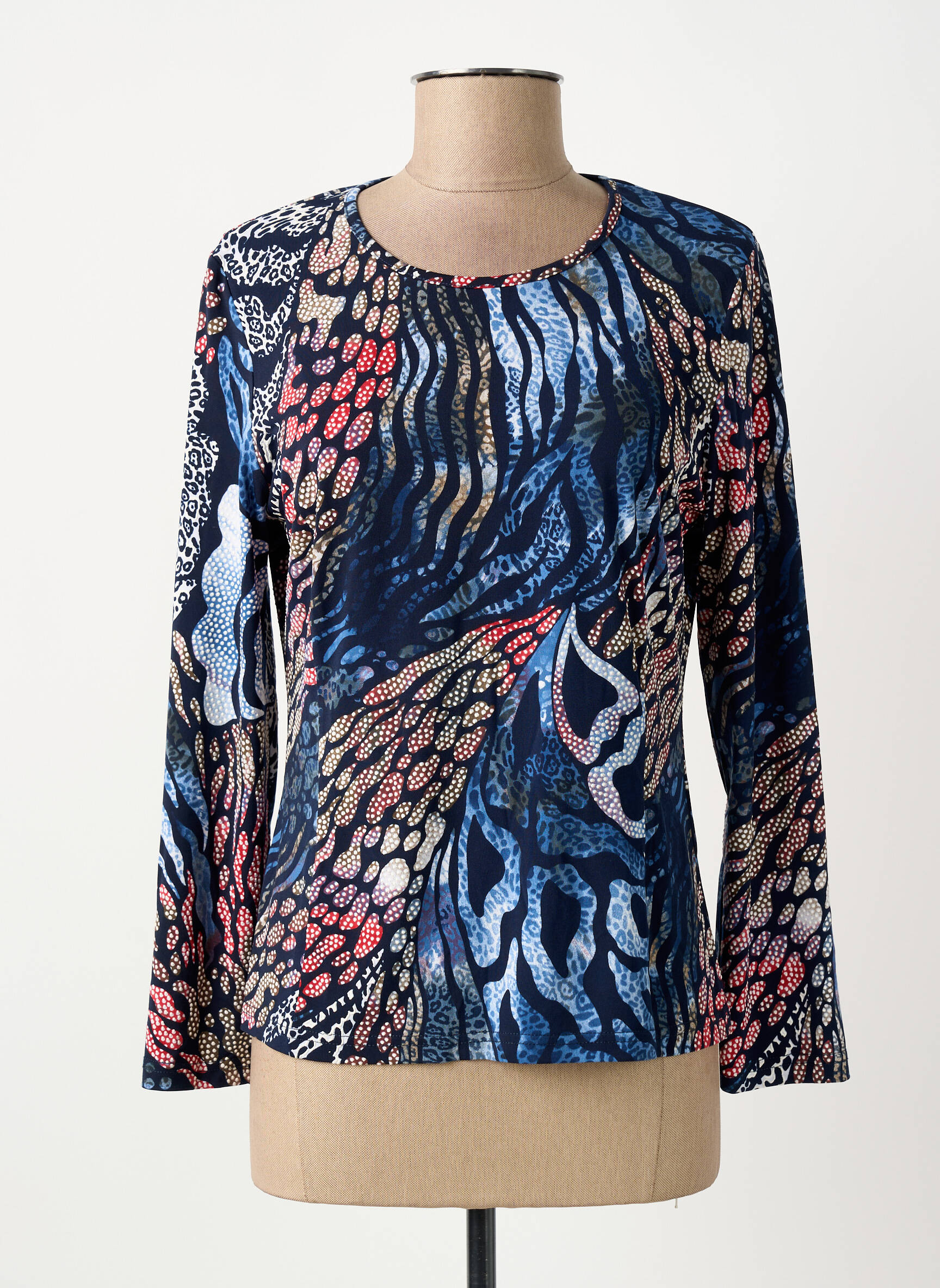 Tricou mâneci lungi mâneci lungi albastru GUY DUBOUIS femeie