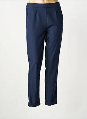 Pantalon slim talie elastică mărime normală albastru FRANK WALDER femeie
