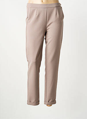Pantalon slim talie elastică mărime normală bej FRANK WALDER femeie