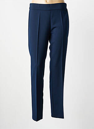 Pantalon slim talie elastică mărime normală albastru FRANK WALDER femeie