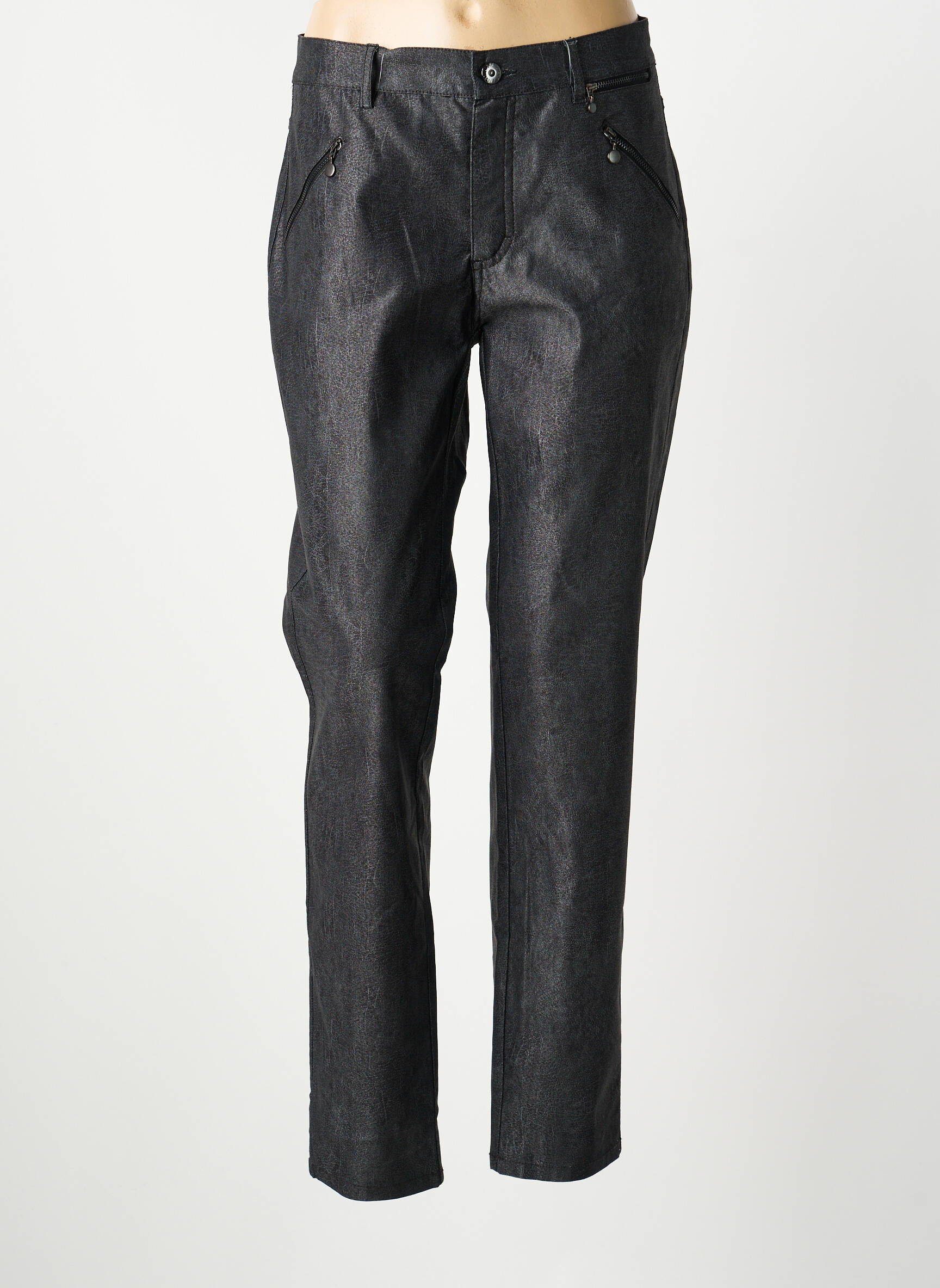 Pantalon slim elasticitate mărime normală negru ANNA MONTANA femeie