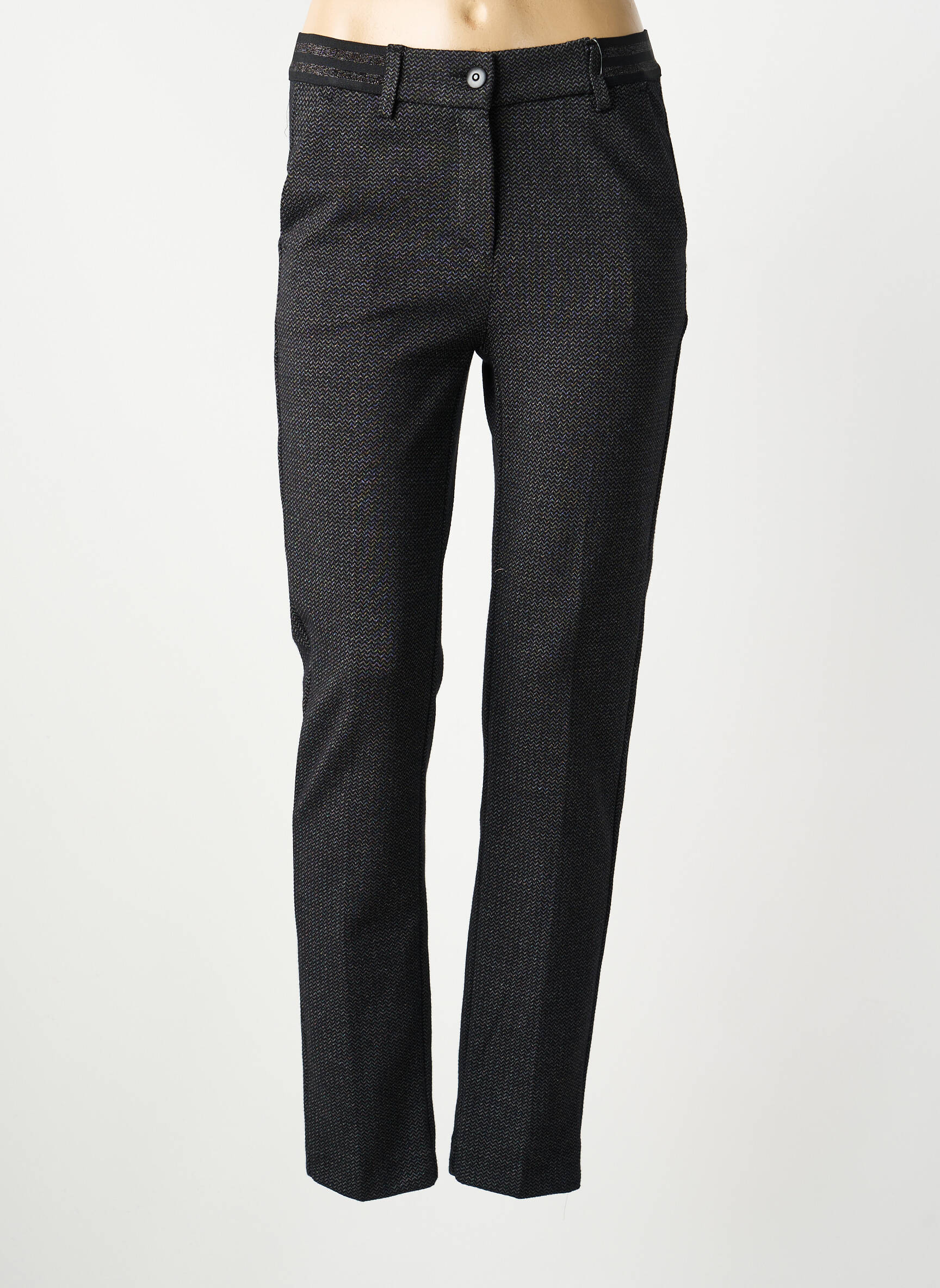 Pantalon slim talie elastică mărime normală gri ANNA MONTANA femeie