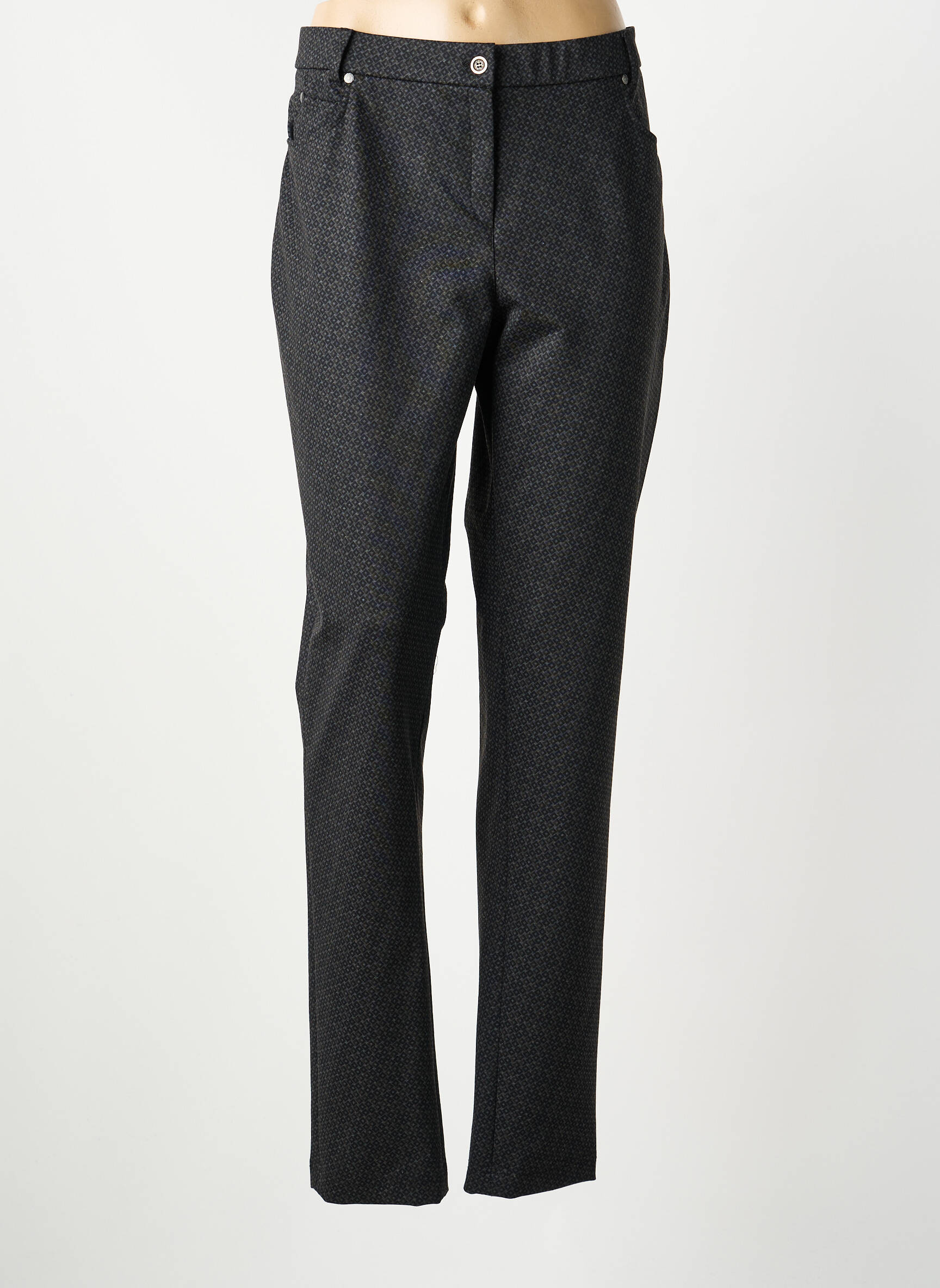 Pantalon slim țesătură poplin mărime normală gri GUY DUBOUIS femeie