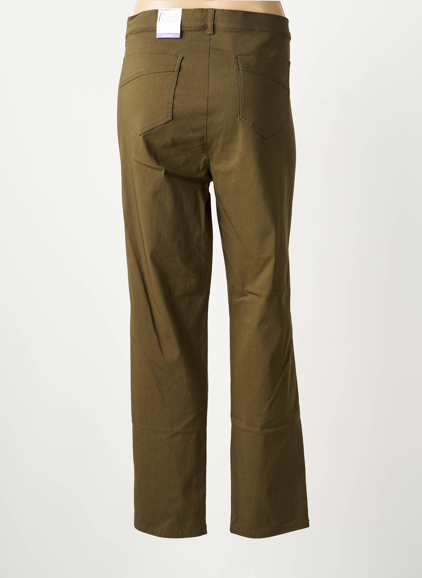 Pantalon drept elasticitate mărime normală verde FRANK WALDER femeie