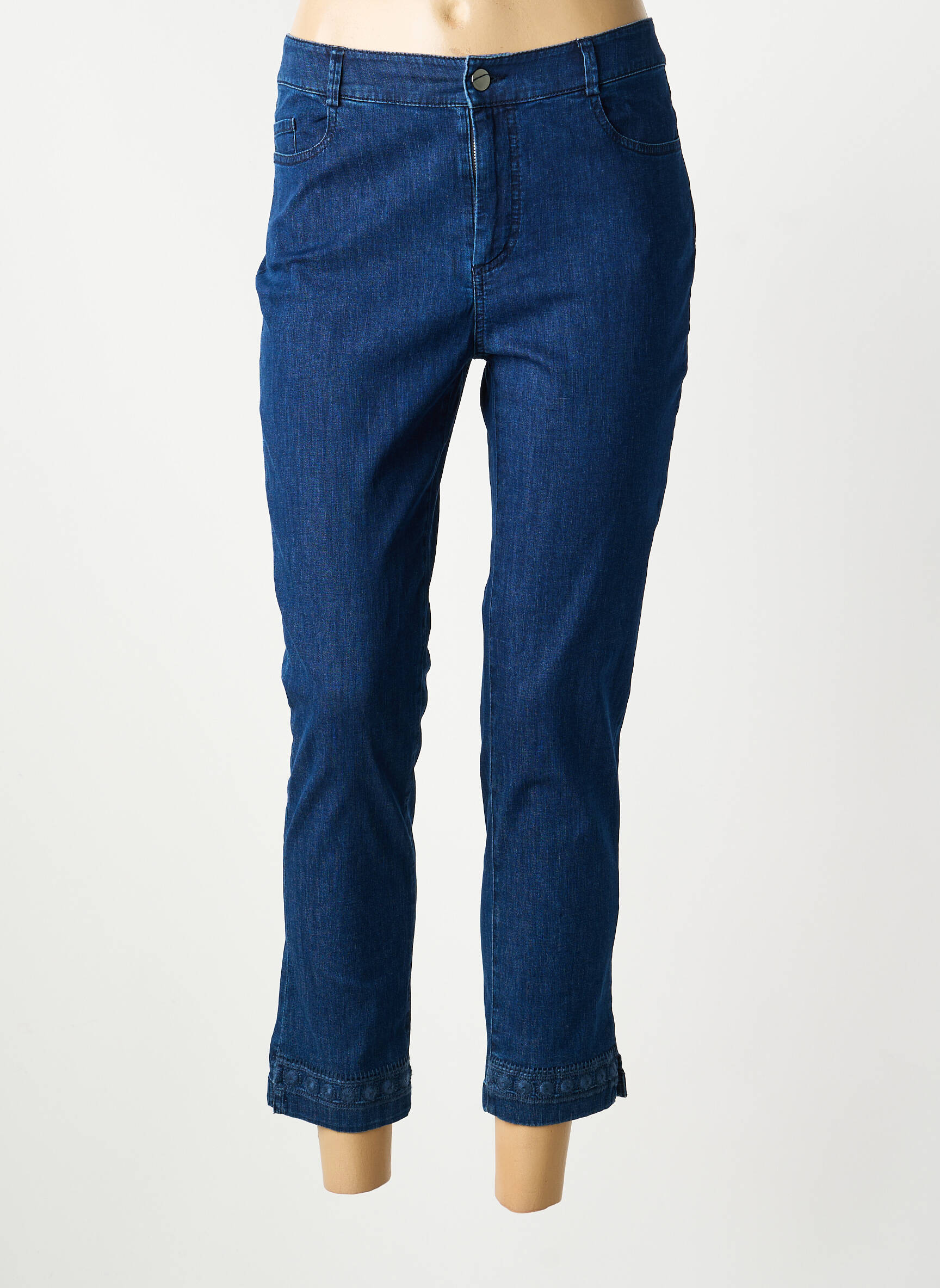 Pantalon 7/8 elasticitate mărime normală albastru ANANKE femeie