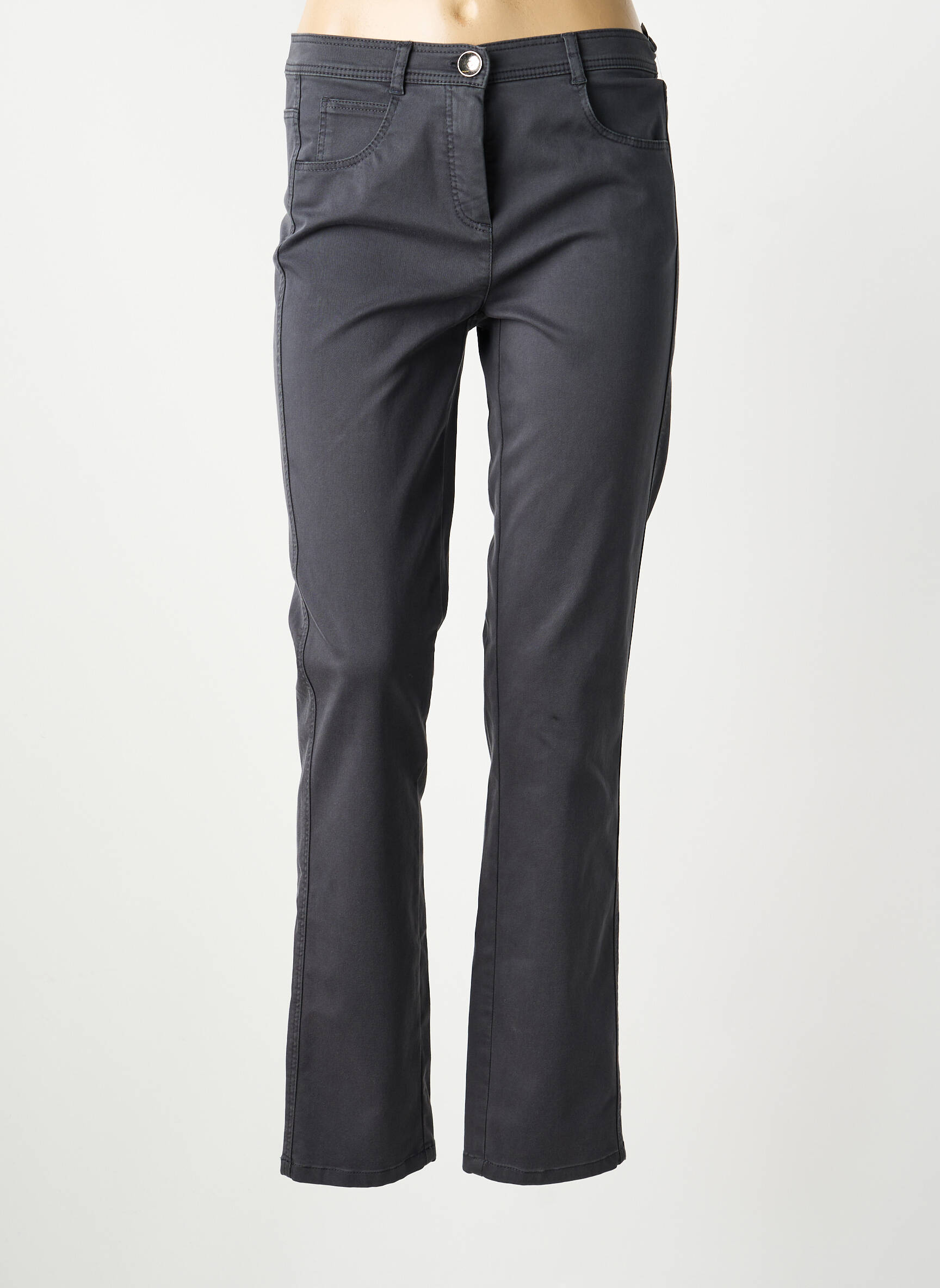 Pantalon drept elasticitate mărime normală gri FRANK WALDER femeie