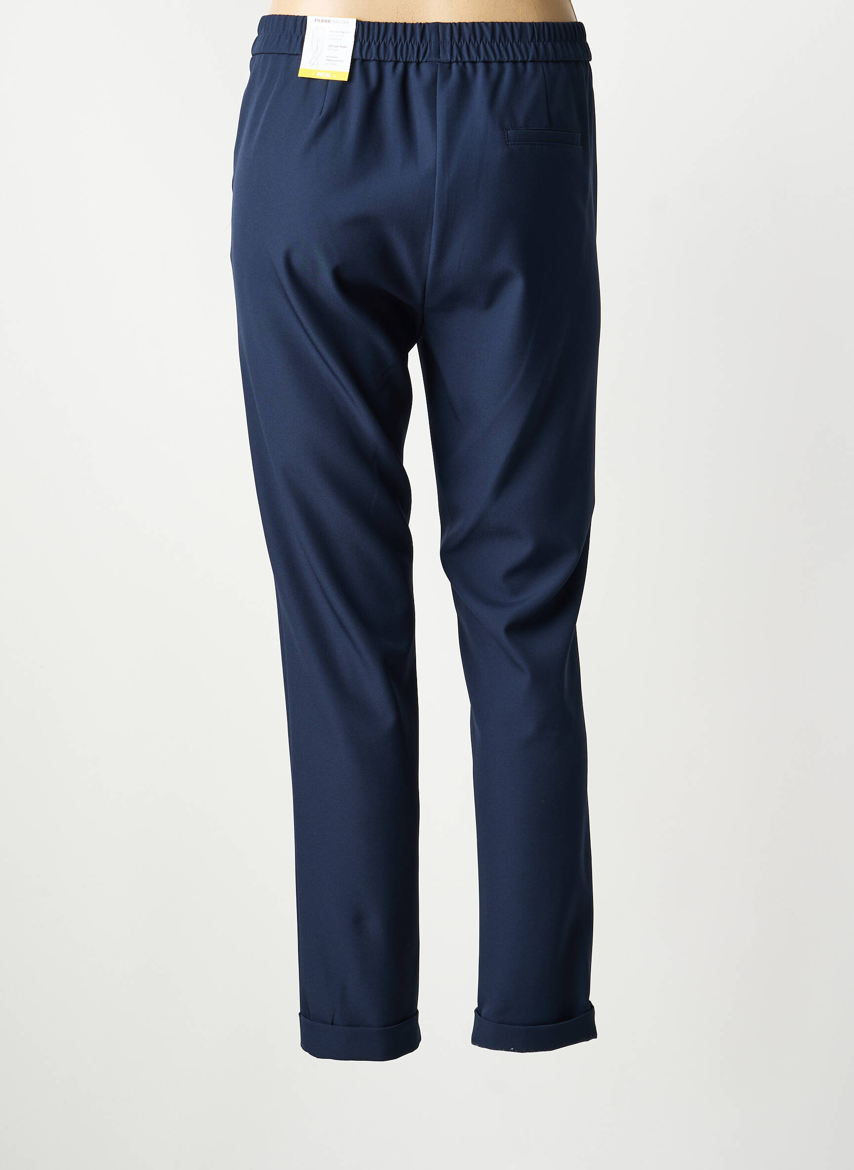 Pantalon slim talie elastică mărime normală albastru FRANK WALDER femeie