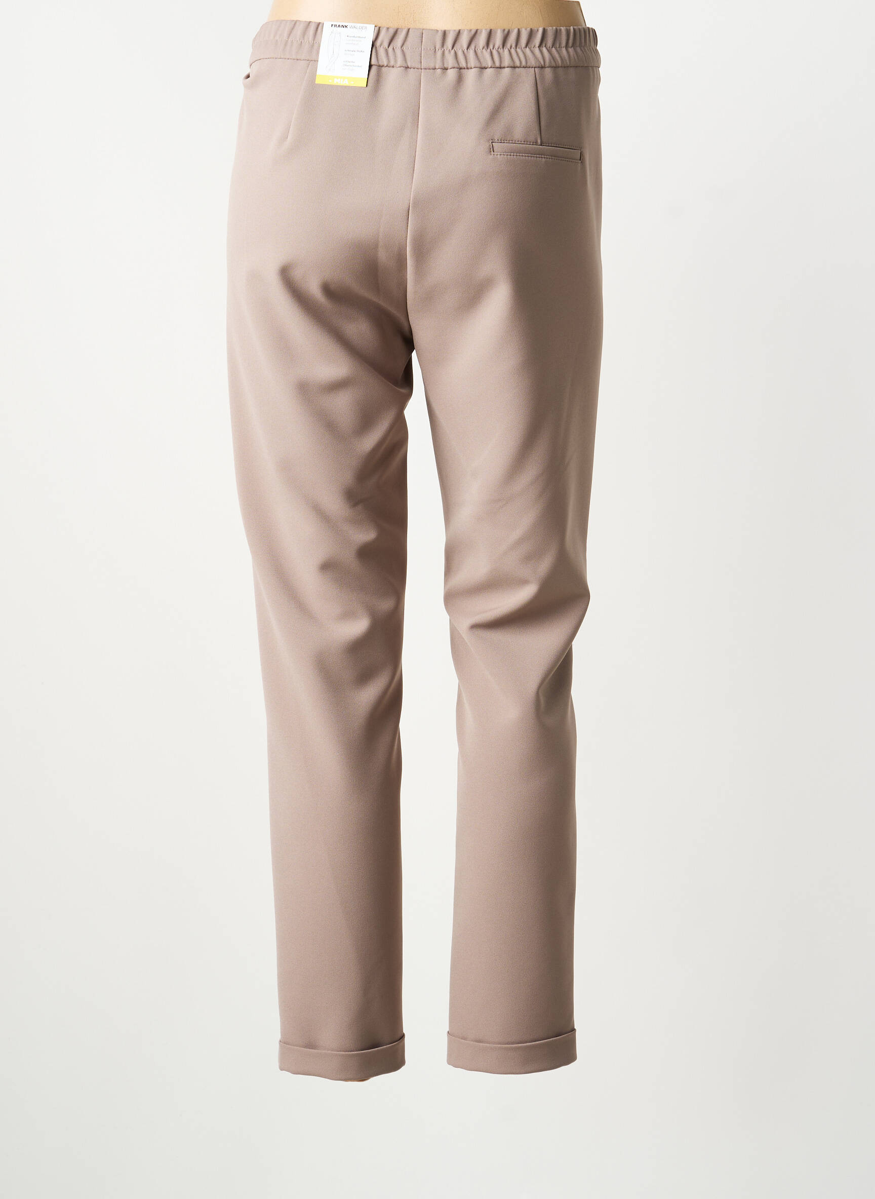 Pantalon slim talie elastică mărime normală bej FRANK WALDER femeie