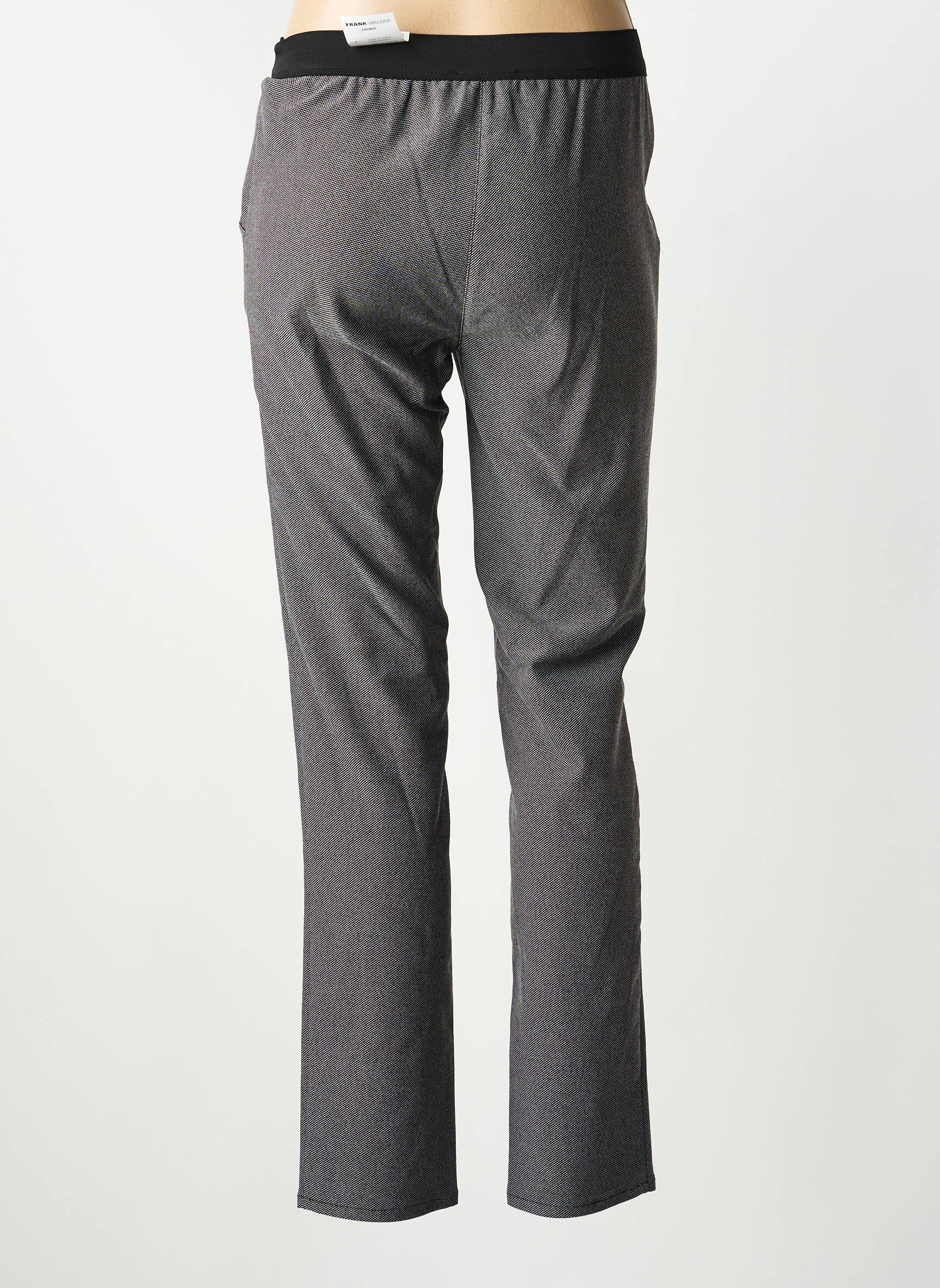 Pantalon slim talie elastică mărime normală negru FRANK WALDER femeie