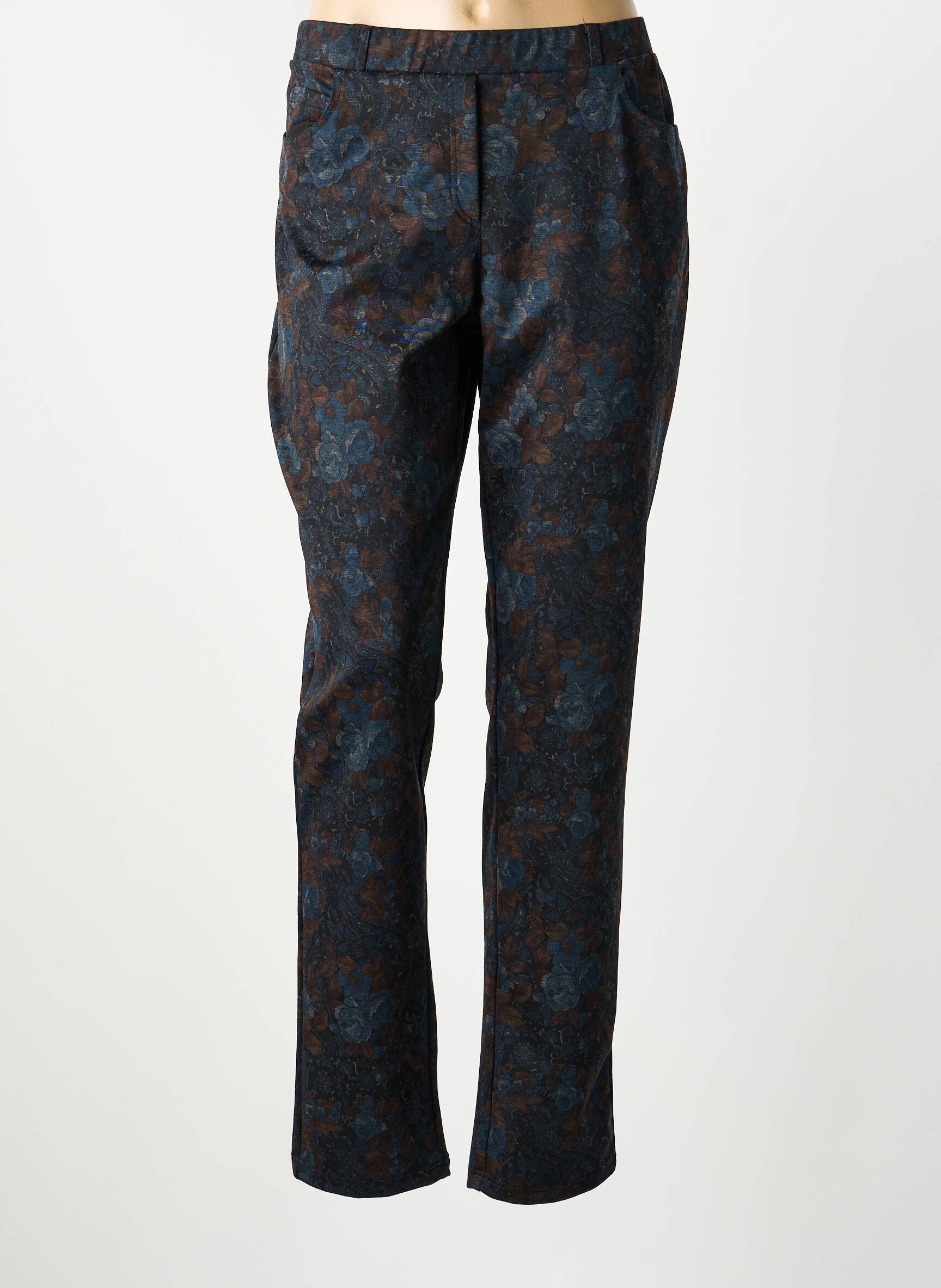 Pantalon slim talie elastică mărime normală negru GUY DUBOUIS femeie