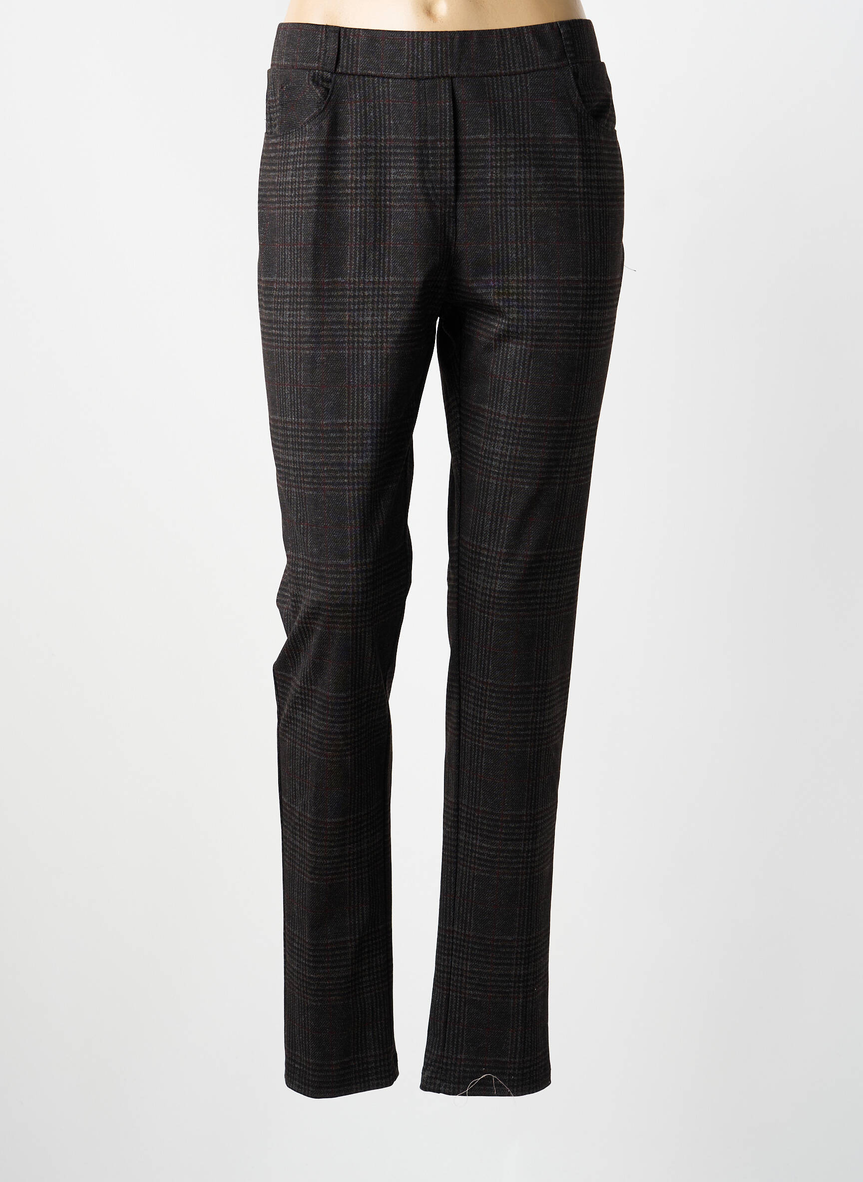 Pantalon slim talie elastică mărime normală gri GUY DUBOUIS femeie