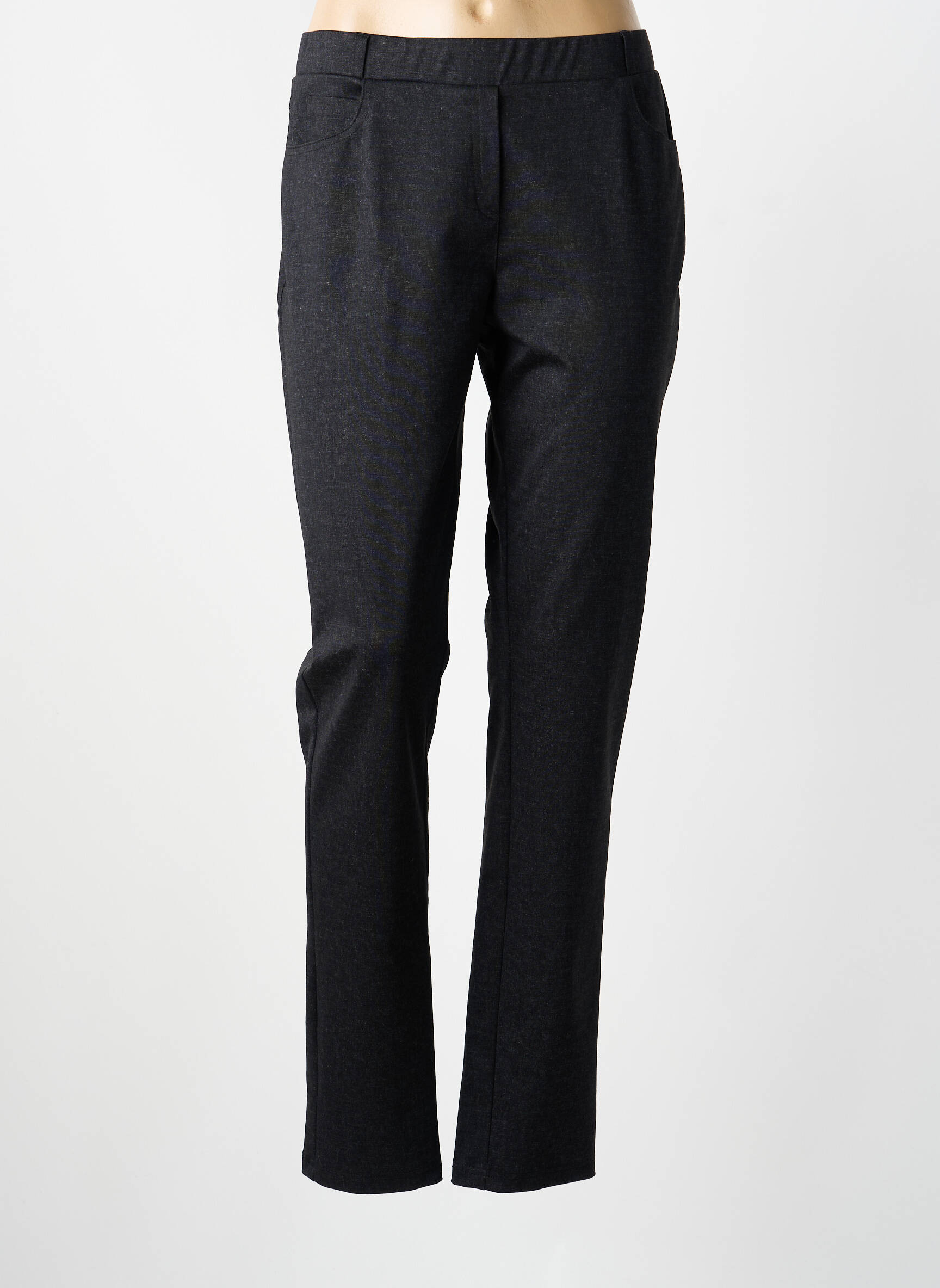Pantalon slim talie elastică mărime normală negru GUY DUBOUIS femeie