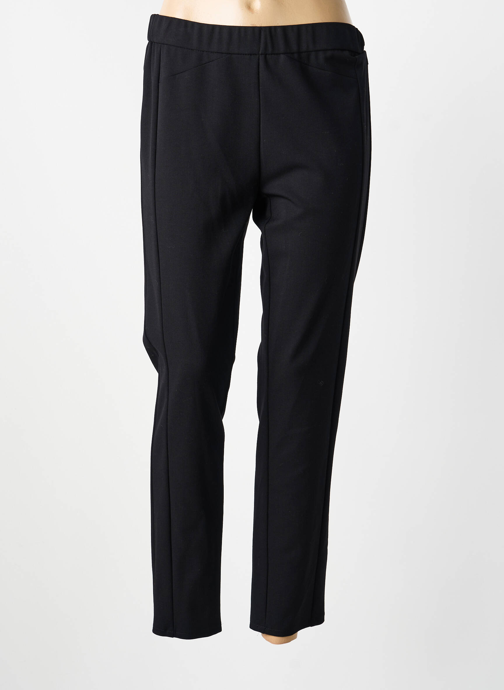 Pantalon slim talie elastică mărime normală negru FRANK WALDER femeie