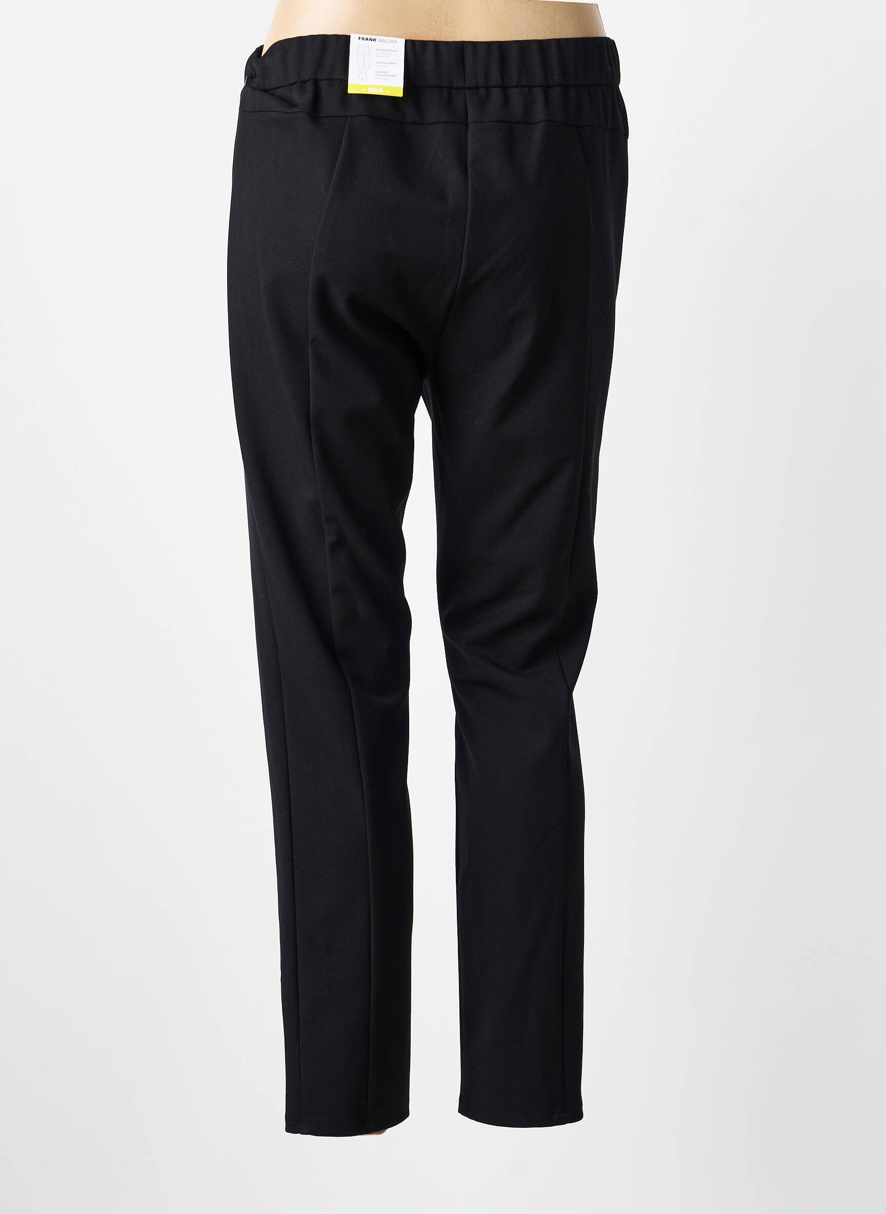 Pantalon slim talie elastică mărime normală negru FRANK WALDER femeie