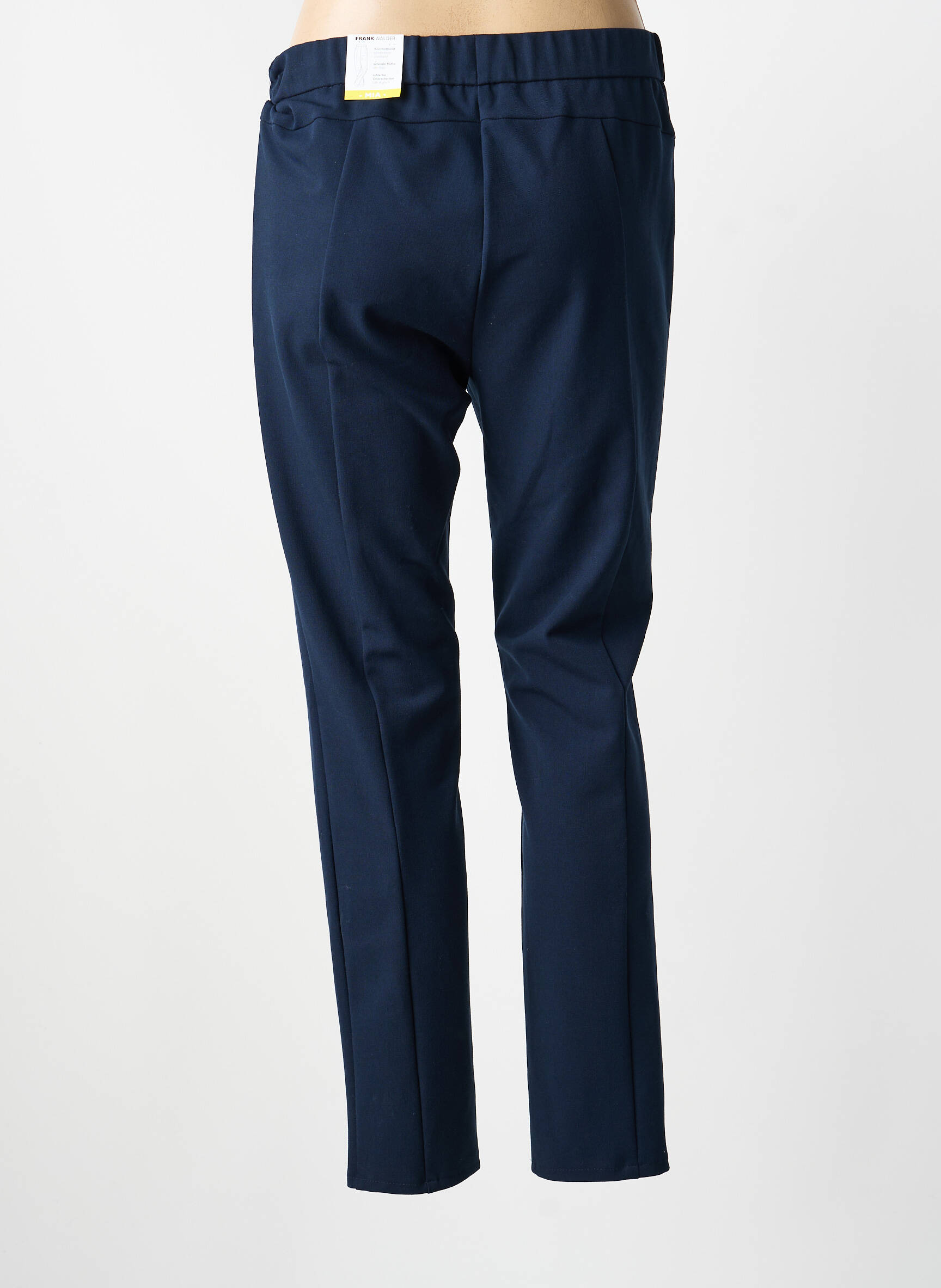 Pantalon slim talie elastică mărime normală albastru FRANK WALDER femeie