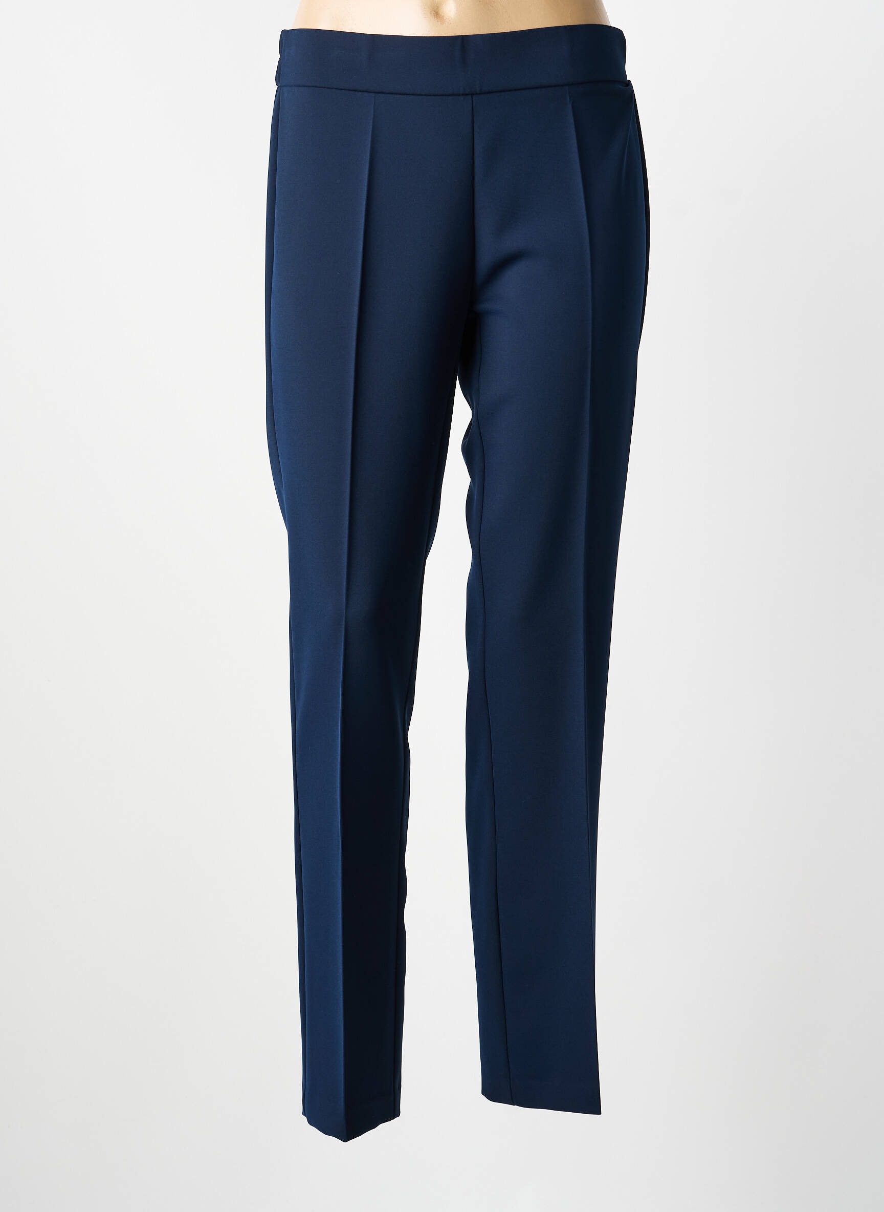 Pantalon slim talie elastică mărime normală albastru FRANK WALDER femeie