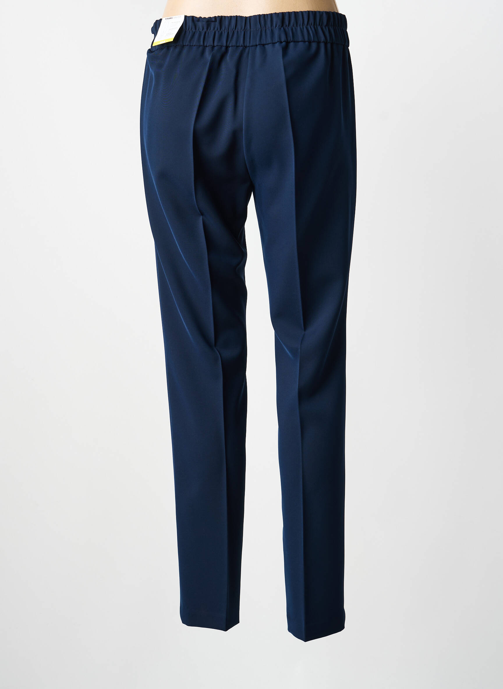 Pantalon slim talie elastică mărime normală albastru FRANK WALDER femeie
