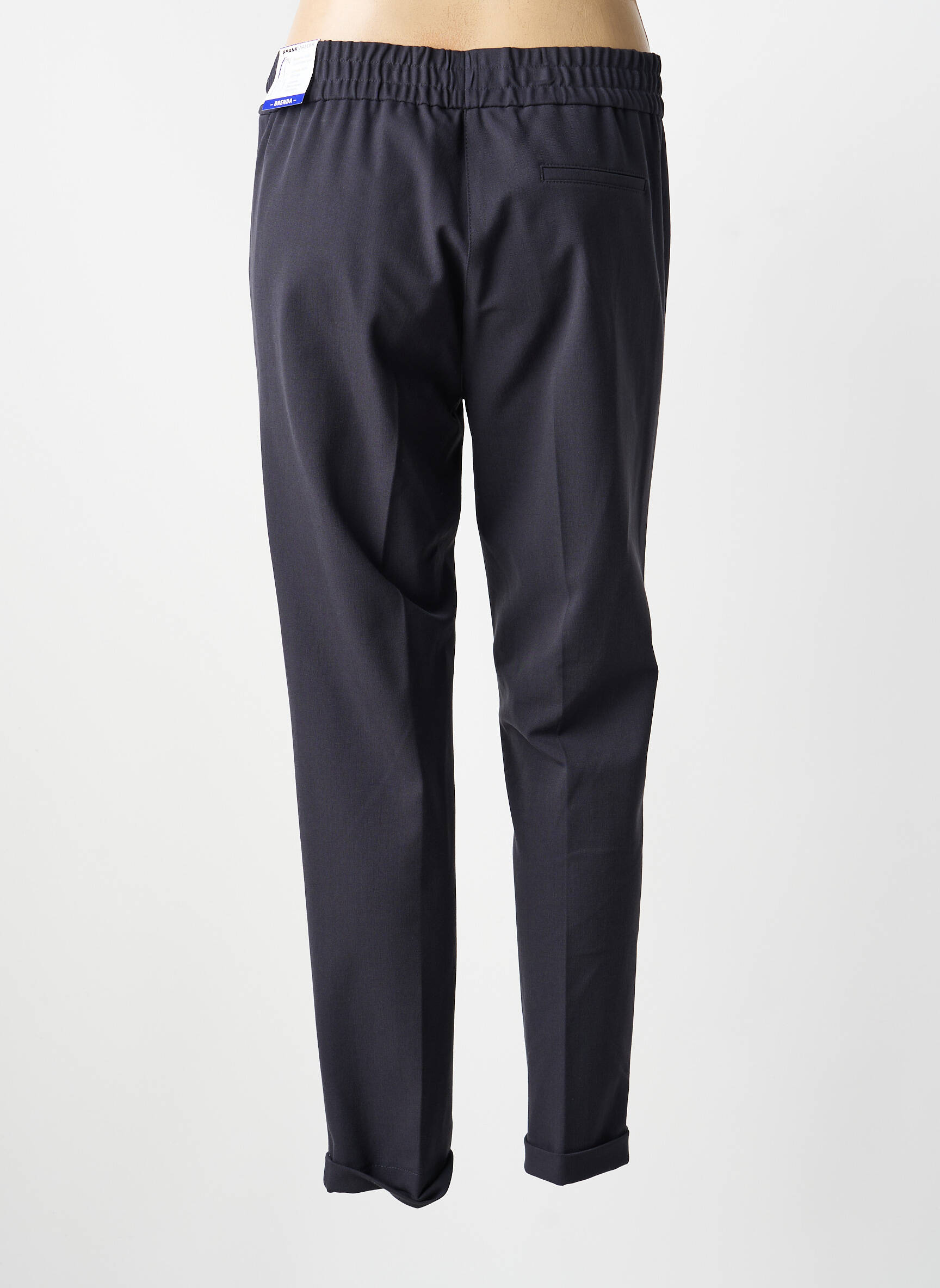 Pantalon slim talie elastică mărime normală albastru FRANK WALDER femeie