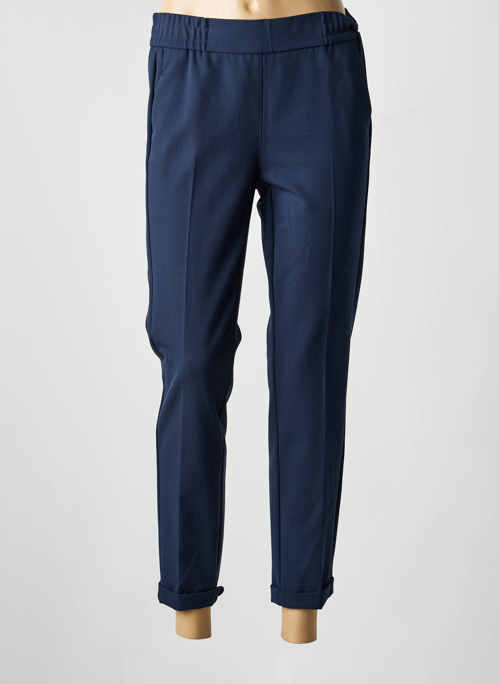 Pantalon drept elasticitate mărime normală albastru FRANK WALDER femeie