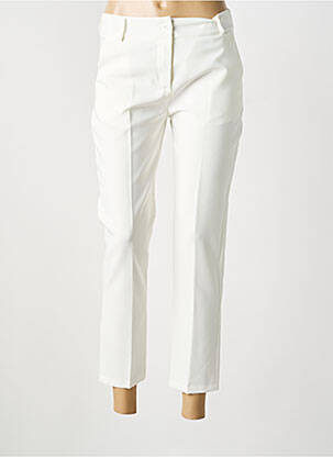 Pantalon 7/8 elasticitate mărime normală alb COULEURS DU TEMPS femeie