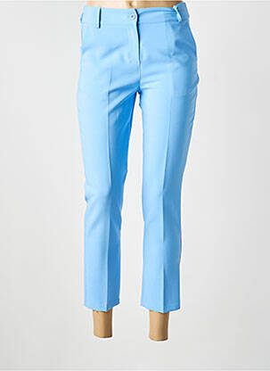 Pantalon 7/8 elasticitate mărime normală albastru COULEURS DU TEMPS femeie