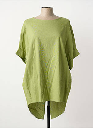 Tunică mâneci scurte verde COULEURS DU TEMPS femeie