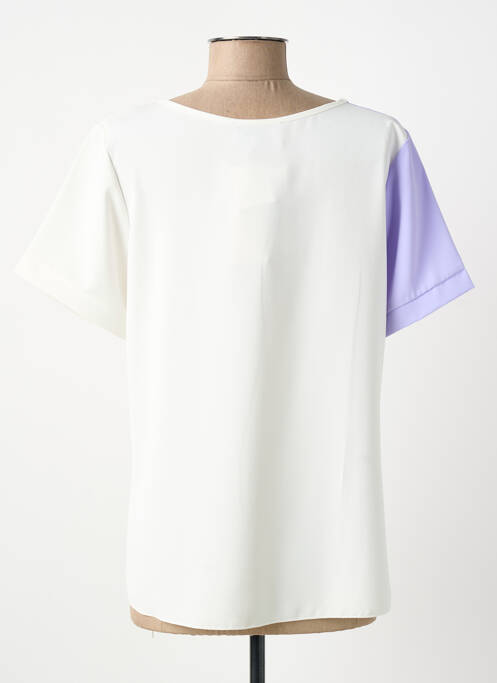 Top alb COULEURS DU TEMPS femeie