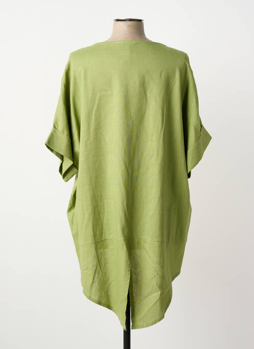 Tunică mâneci scurte verde COULEURS DU TEMPS femeie