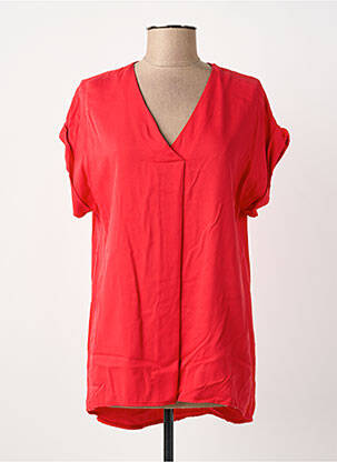 Tunică mâneci scurte roșu COULEURS DU TEMPS femeie