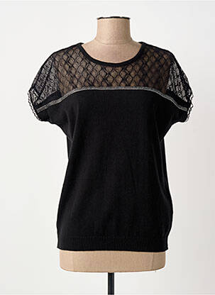 Top elasticitate mâneci scurte negru GUY DUBOUIS femme