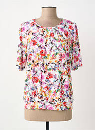 Top țesătură jersey mâneci scurte roz ERFO femme