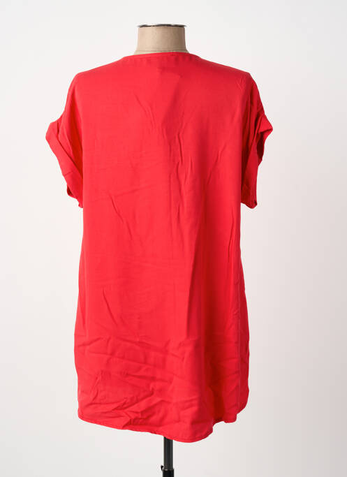 Tunică mâneci scurte roșu COULEURS DU TEMPS femeie