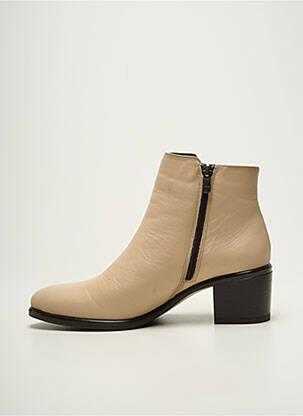Botine/ghete toc pătrat toc de 4 la 6 cm bej FLUCHOS femeie
