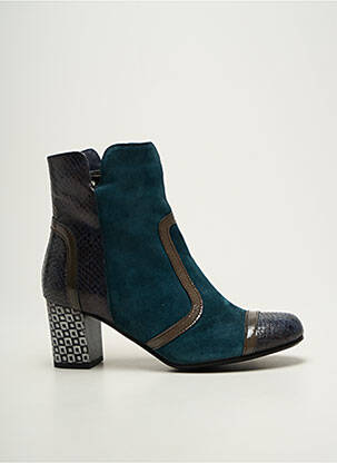 Botine/ghete nubuc toc de 7 la 9 cm albastru DORKING femeie
