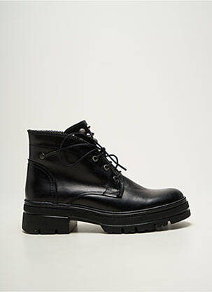 Botine/ghete țesătură satinată toc de 4 la 6 cm negru FLUCHOS femeie