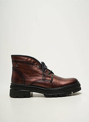 Botine/ghete țesătură satinată toc de 4 la 6 cm violet DORKING femeie