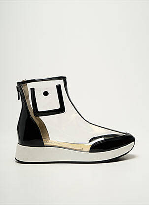 Botine/ghete material neted toc de 4 la 6 cm negru AZUREE femeie