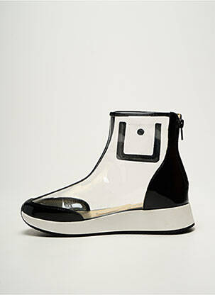 Botine/ghete material neted toc de 4 la 6 cm negru AZUREE femeie