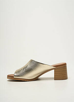 Mulete/saboți vârf deschis toc de 4 la 6 cm auriu STUDIO SCARPE femeie