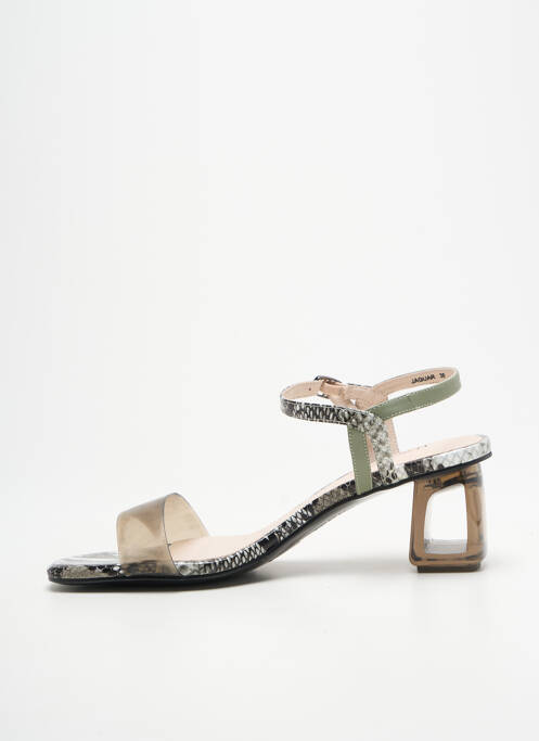 Sandale/Pantofi decupați verde METAMORF'OSE femeie