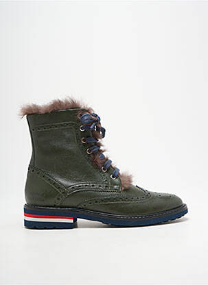 Botine/ghete material neted toc plat până la 3 cm verde MELVIN & HAMILTON femeie