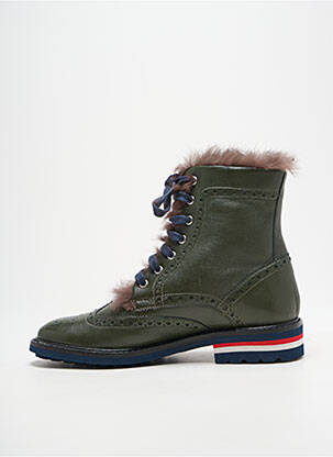Botine/ghete material neted toc plat până la 3 cm verde MELVIN & HAMILTON femeie