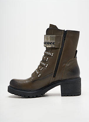 Botine/ghete material neted toc de 4 la 6 cm verde METAMORF'OSE femeie