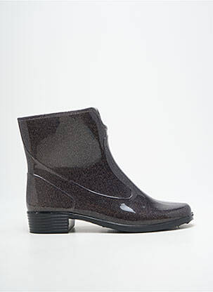 Botine/ghete material neted toc plat până la 3 cm argintiu EMMA femeie