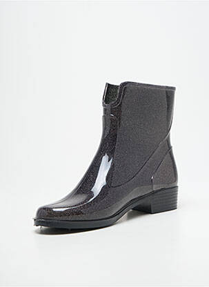 Botine/ghete material neted toc plat până la 3 cm argintiu EMMA femeie