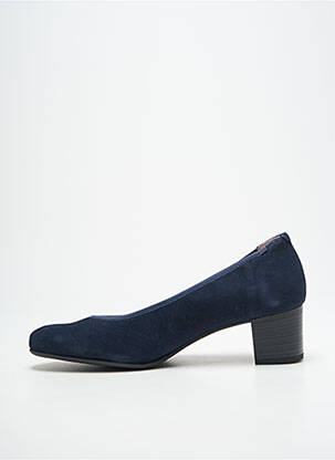 Pantofi cu toc toc pătrat toc de 4 la 6 cm albastru DORKING femeie