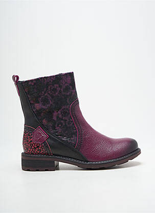 Botine/ghete material neted toc plat până la 3 cm violet MACIEJKA OBUWIE femeie
