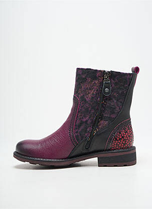 Botine/ghete material neted toc plat până la 3 cm violet MACIEJKA OBUWIE femeie