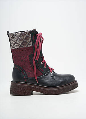 Botine/ghete material neted toc de 4 la 6 cm violet MACIEJKA OBUWIE femeie